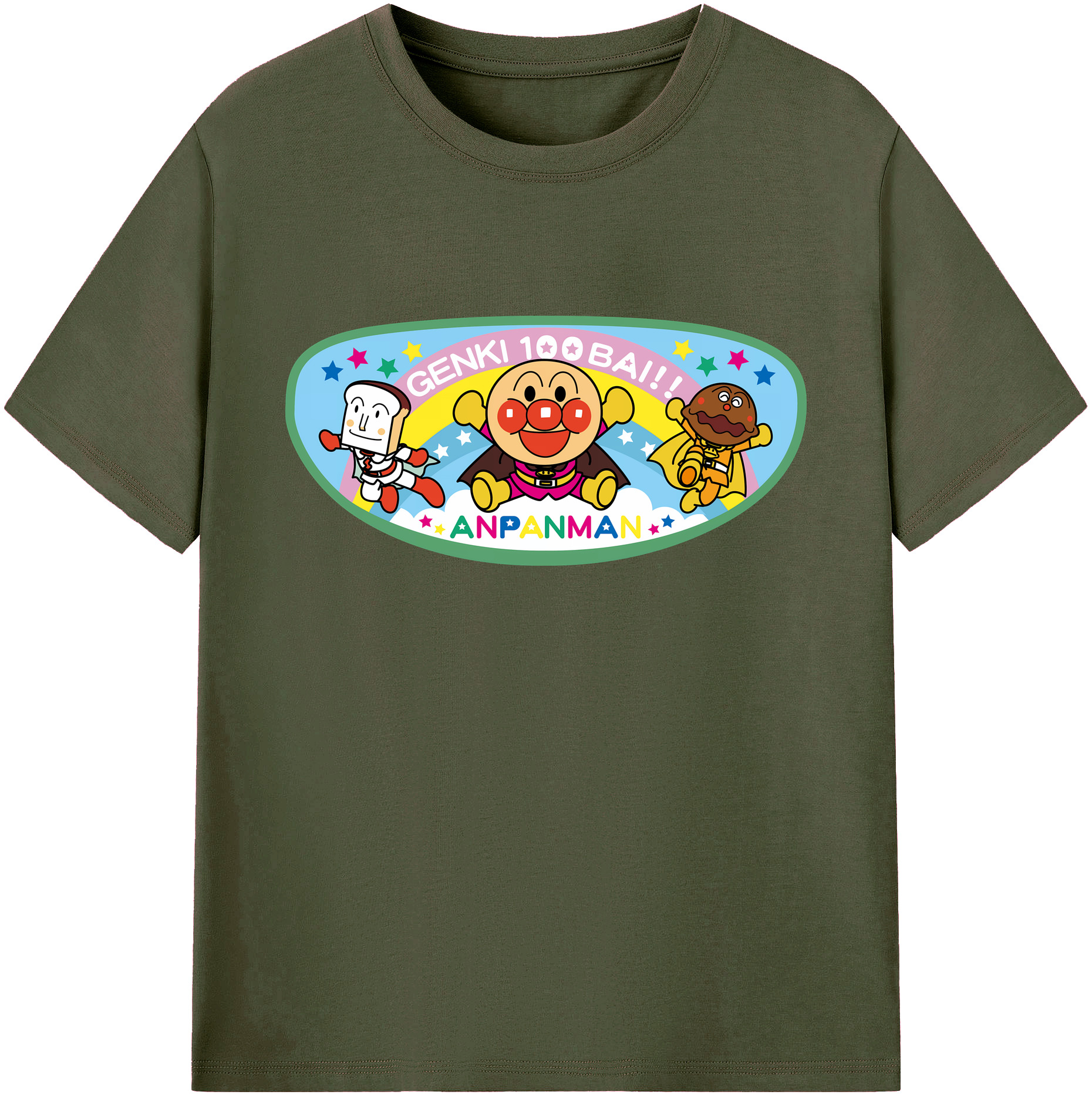 （画像用） アンパンマン Anpanman 綿100％ メンズ半袖Tシャツ｜肌触りやわらか＆通気性